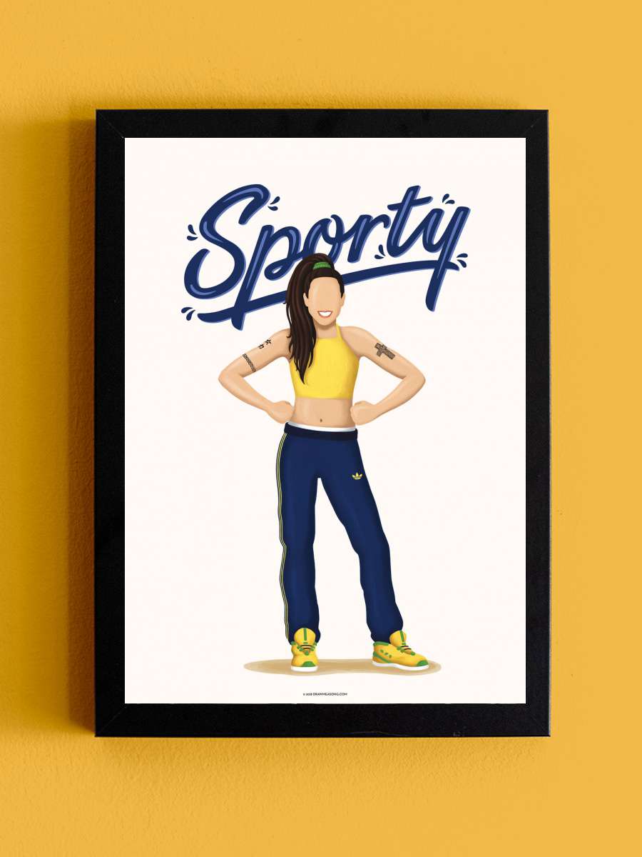 Sporty Spice Müzik Poster Tablo Siyah Çerçeveli Yüksek Kalite Müzik Duvar Tablo