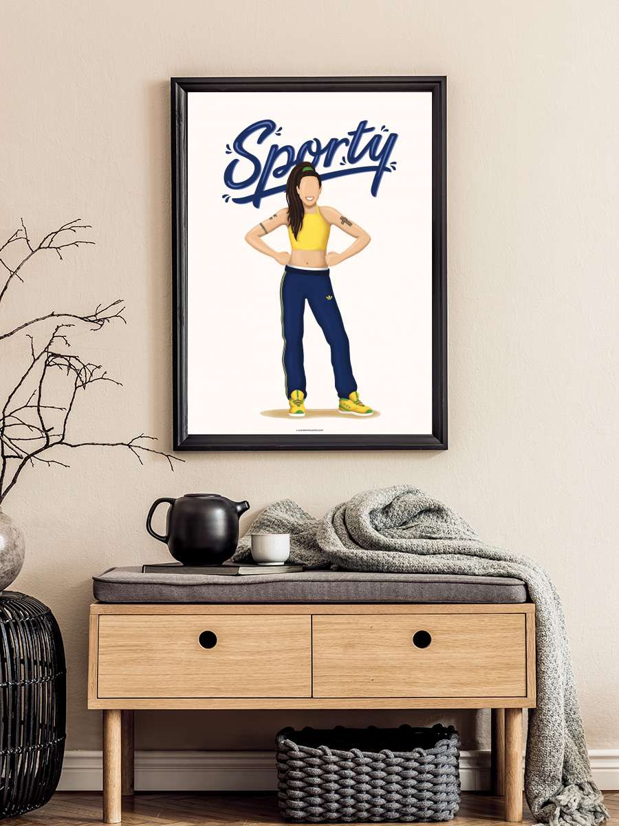 Sporty Spice Müzik Poster Tablo Siyah Çerçeveli Yüksek Kalite Müzik Duvar Tablo