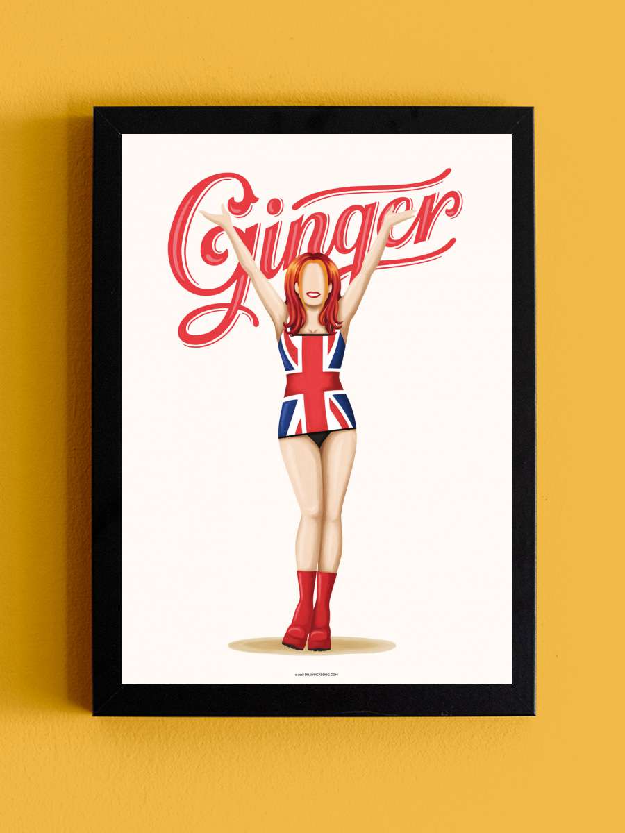 Ginger Spice Müzik Poster Tablo Siyah Çerçeveli Yüksek Kalite Müzik Duvar Tablo