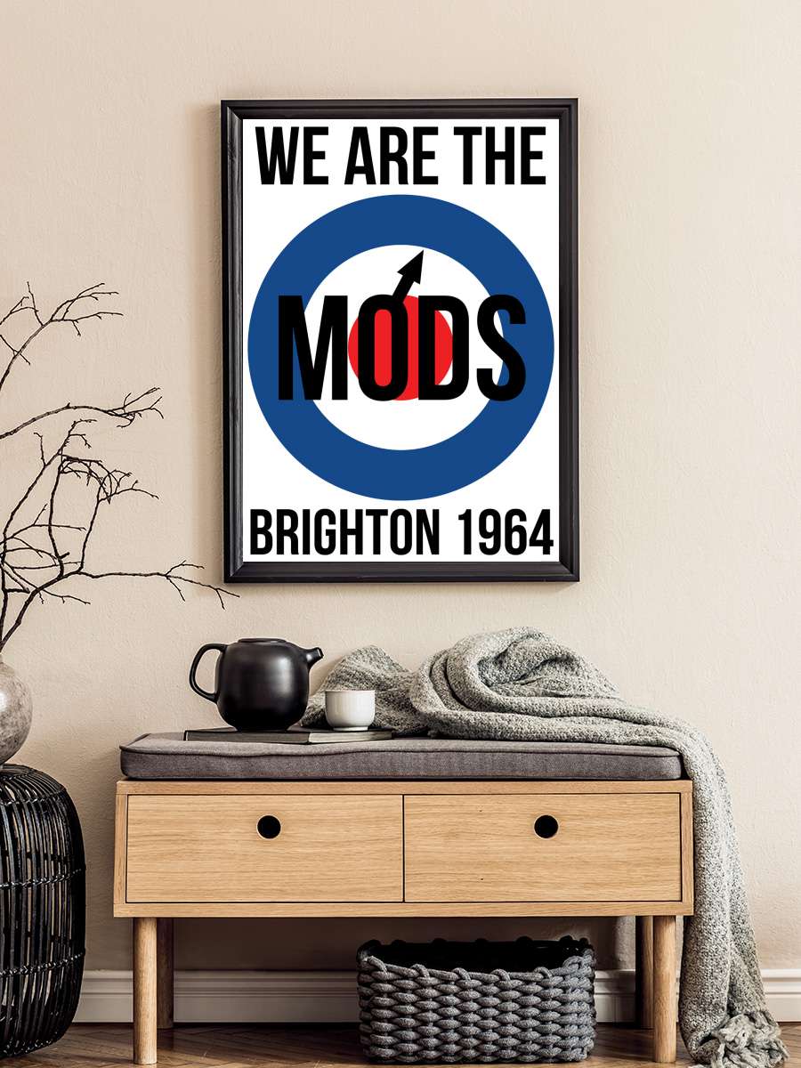 Mods - Target / We Are The 1964 Müzik Poster Tablo Siyah Çerçeveli Yüksek Kalite Müzik Duvar Tablo