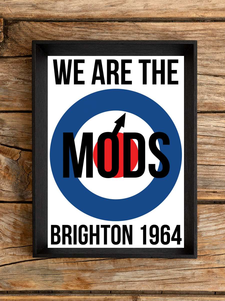 Mods - Target / We Are The 1964 Müzik Poster Tablo Siyah Çerçeveli Yüksek Kalite Müzik Duvar Tablo