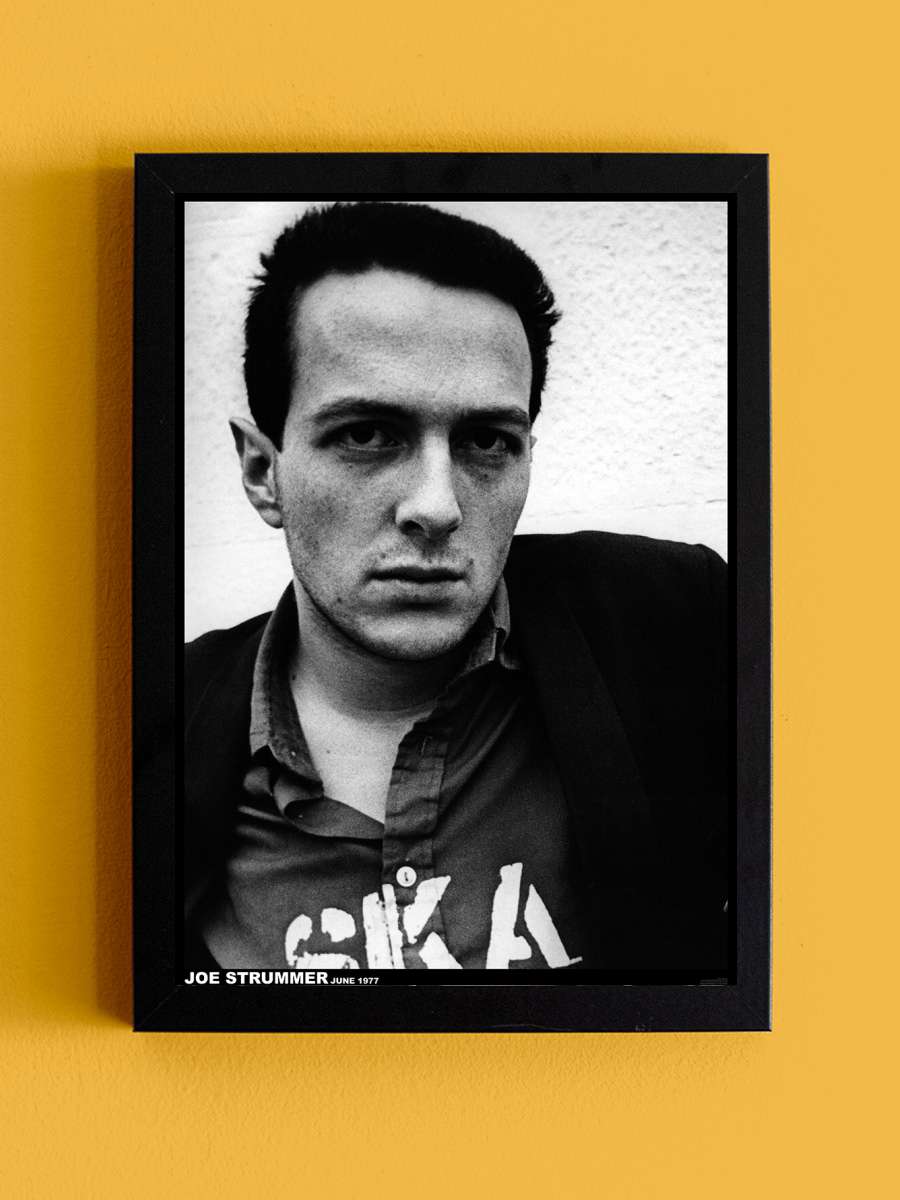 The Clash / Joe Strummer - Ska 1977 Müzik Poster Tablo Siyah Çerçeveli Yüksek Kalite Müzik Duvar Tablo