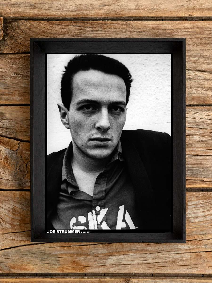 The Clash / Joe Strummer - Ska 1977 Müzik Poster Tablo Siyah Çerçeveli Yüksek Kalite Müzik Duvar Tablo