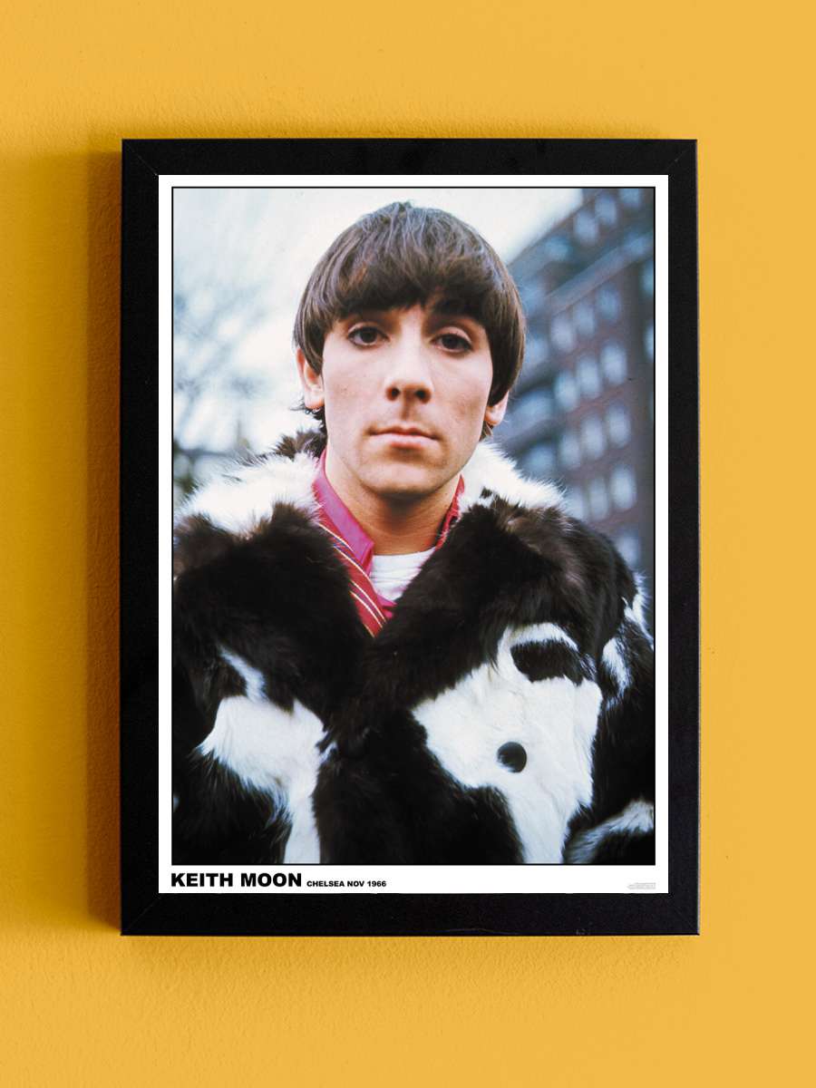 Keith Moon - Chelsea November 1966 Müzik Poster Tablo Siyah Çerçeveli Yüksek Kalite Müzik Duvar Tablo