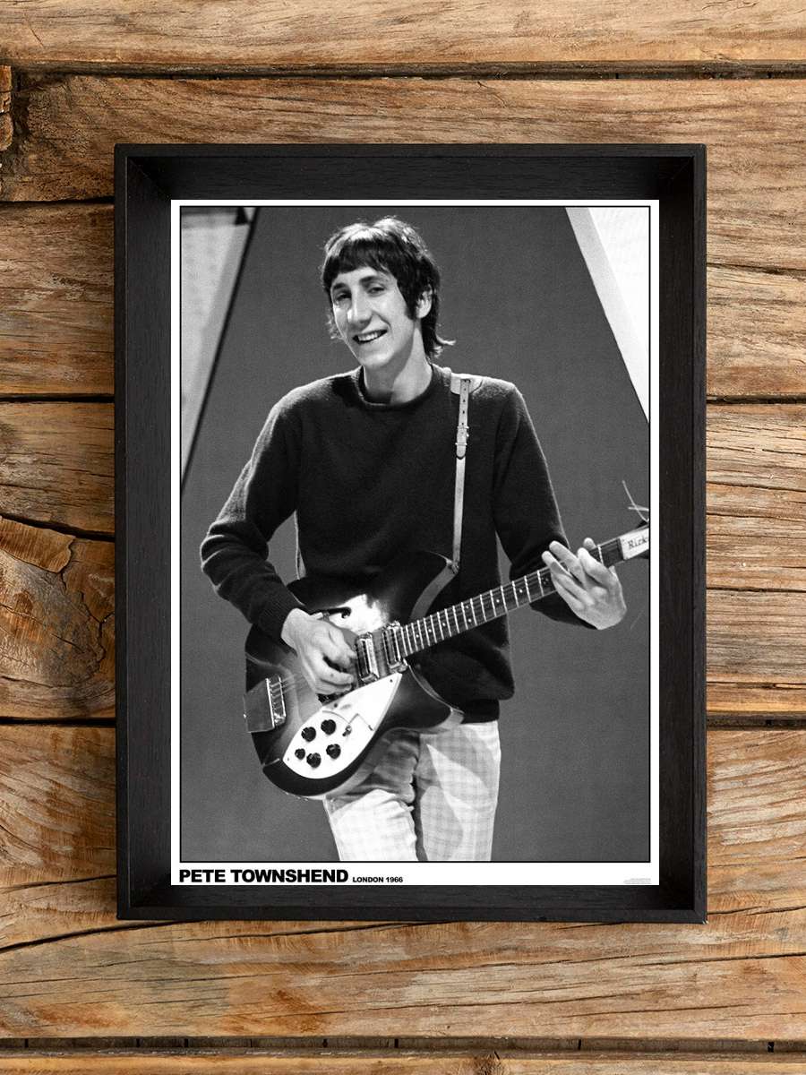 Pete Townshend / The Who - London 1966 … Müzik Poster Tablo Siyah Çerçeveli Yüksek Kalite Müzik Duvar Tablo