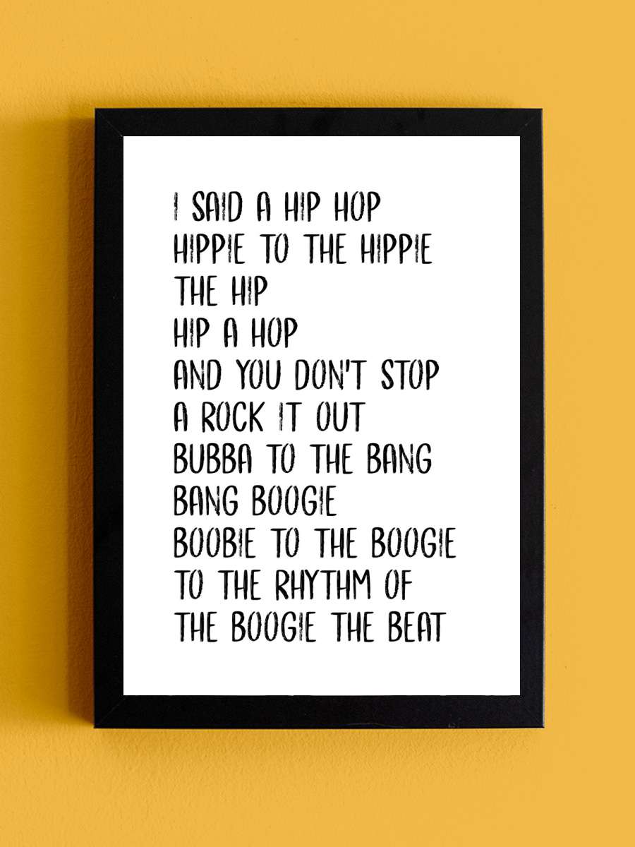 i said a hip hop Müzik Poster Tablo Siyah Çerçeveli Yüksek Kalite Müzik Duvar Tablo