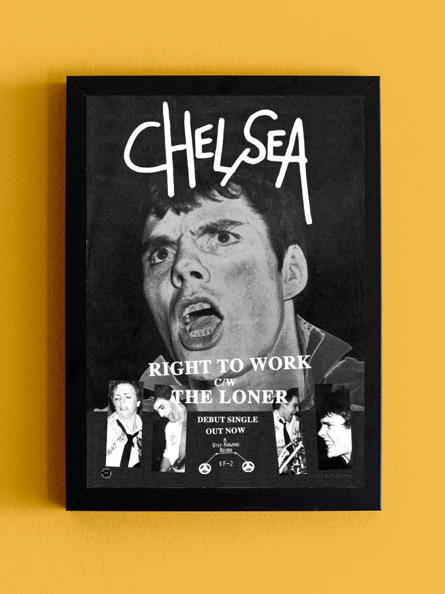 Chelsea - Right to Work Müzik Poster Tablo Siyah Çerçeveli Yüksek Kalite Müzik Duvar Tablo