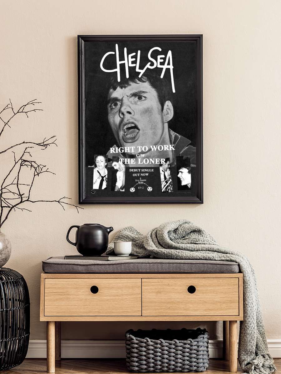 Chelsea - Right to Work Müzik Poster Tablo Siyah Çerçeveli Yüksek Kalite Müzik Duvar Tablo