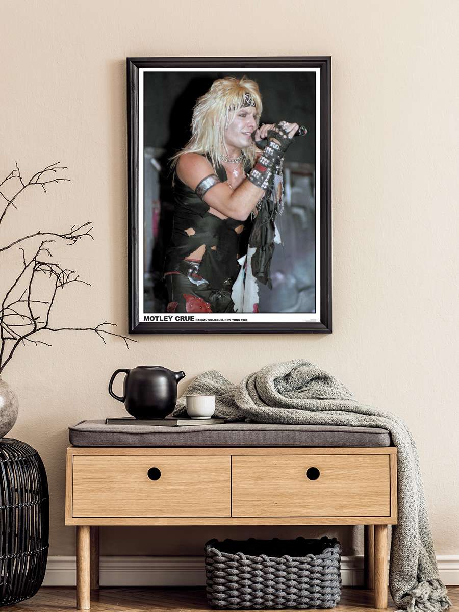 Motley Crue Müzik Poster Tablo Siyah Çerçeveli Yüksek Kalite Müzik Duvar Tablo