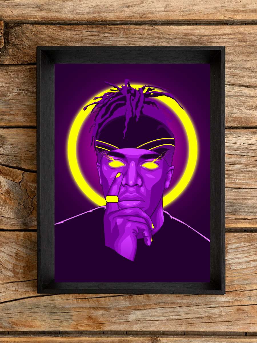 KSI Rapper Neon Müzik Poster Tablo Siyah Çerçeveli Yüksek Kalite Müzik Duvar Tablo