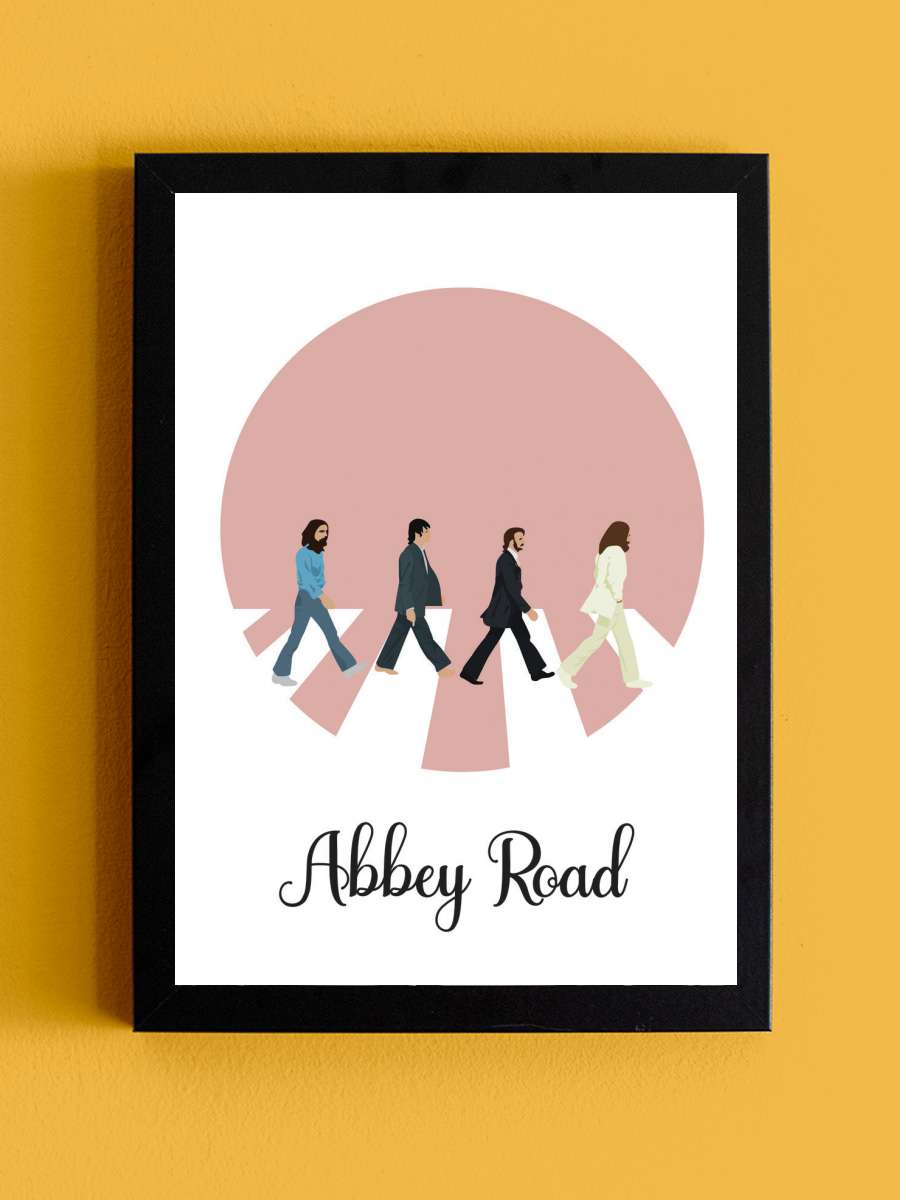 Abbey Road Liverpool Müzik Poster Tablo Siyah Çerçeveli Yüksek Kalite Müzik Duvar Tablo