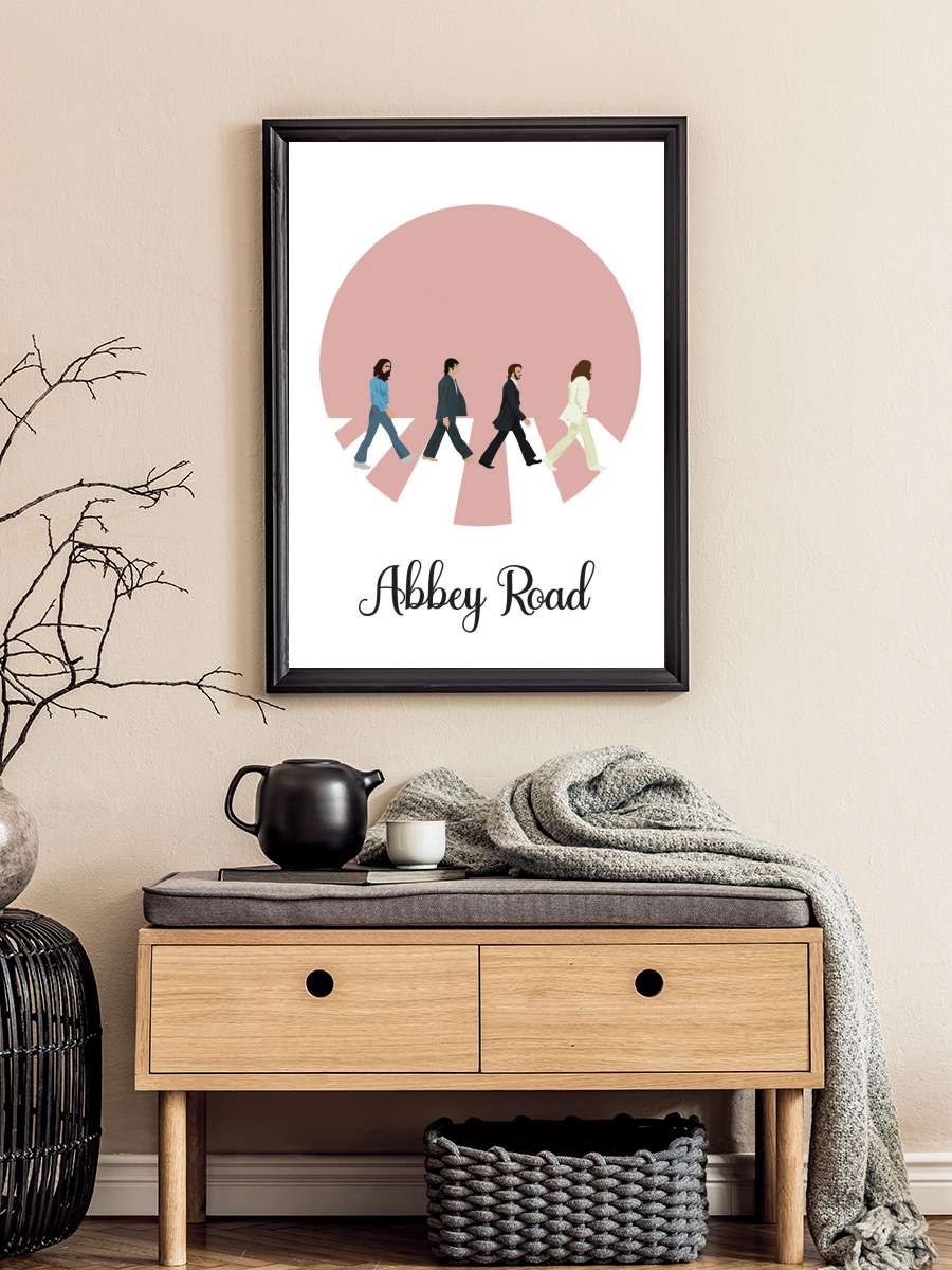 Abbey Road Liverpool Müzik Poster Tablo Siyah Çerçeveli Yüksek Kalite Müzik Duvar Tablo