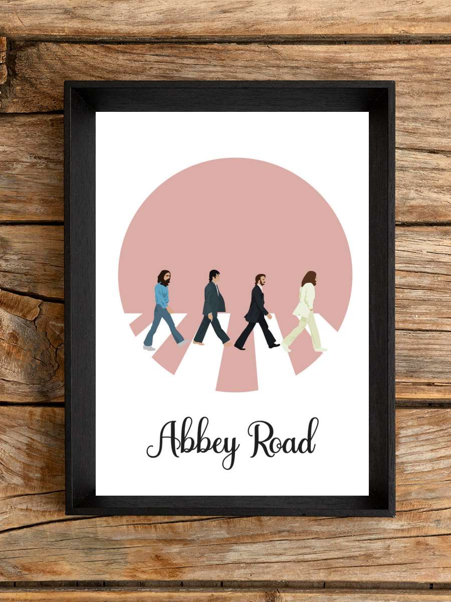 Abbey Road Liverpool Müzik Poster Tablo Siyah Çerçeveli Yüksek Kalite Müzik Duvar Tablo