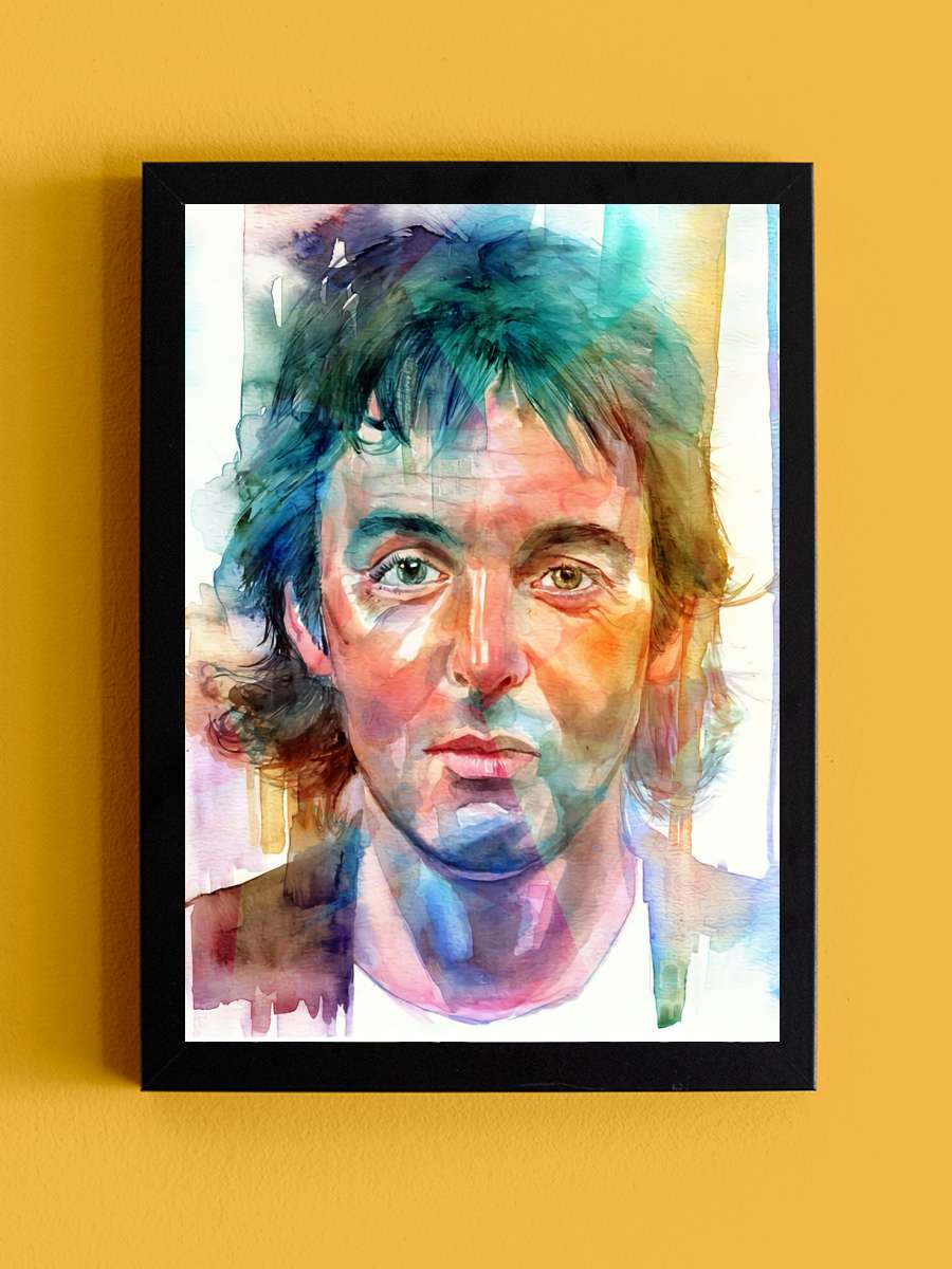 P. McCartney Portrait Watercolor Müzik Poster Tablo Siyah Çerçeveli Yüksek Kalite Müzik Duvar Tablo