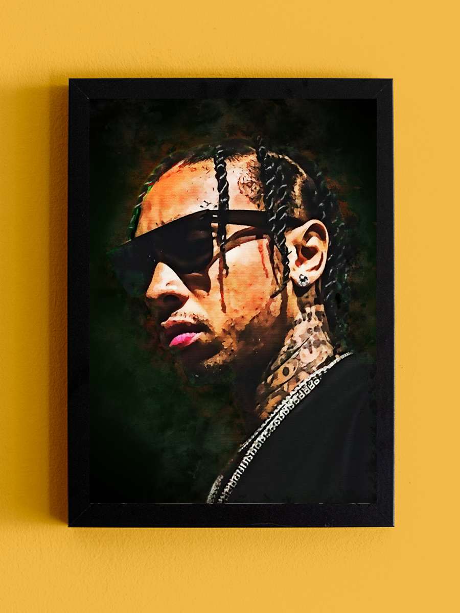 Tyga Müzik Poster Tablo Siyah Çerçeveli Yüksek Kalite Müzik Duvar Tablo