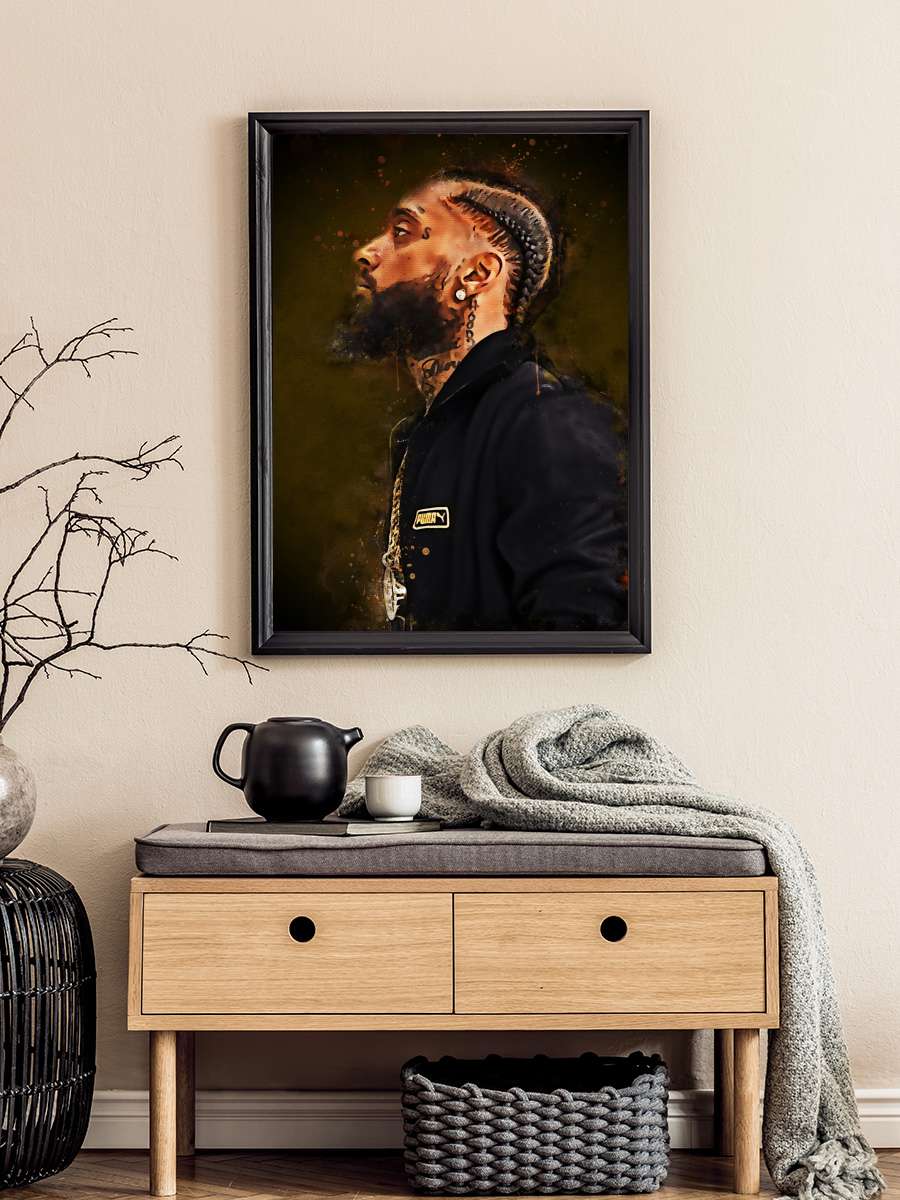 Nipsey Müzik Poster Tablo Siyah Çerçeveli Yüksek Kalite Müzik Duvar Tablo