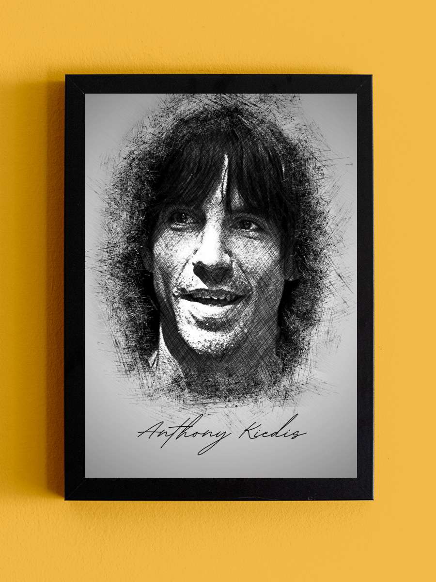 A. Kiedis Sketch Müzik Poster Tablo Siyah Çerçeveli Yüksek Kalite Müzik Duvar Tablo