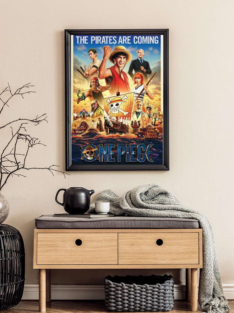 One Piece: Live Action - Pirates Incoming Anime Poster Tablo Siyah Çerçeveli Yüksek Kalite Anime Duvar Tablo