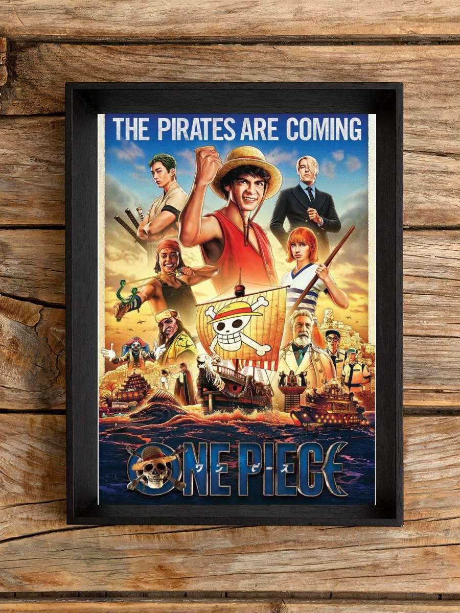 One Piece: Live Action - Pirates Incoming Anime Poster Tablo Siyah Çerçeveli Yüksek Kalite Anime Duvar Tablo