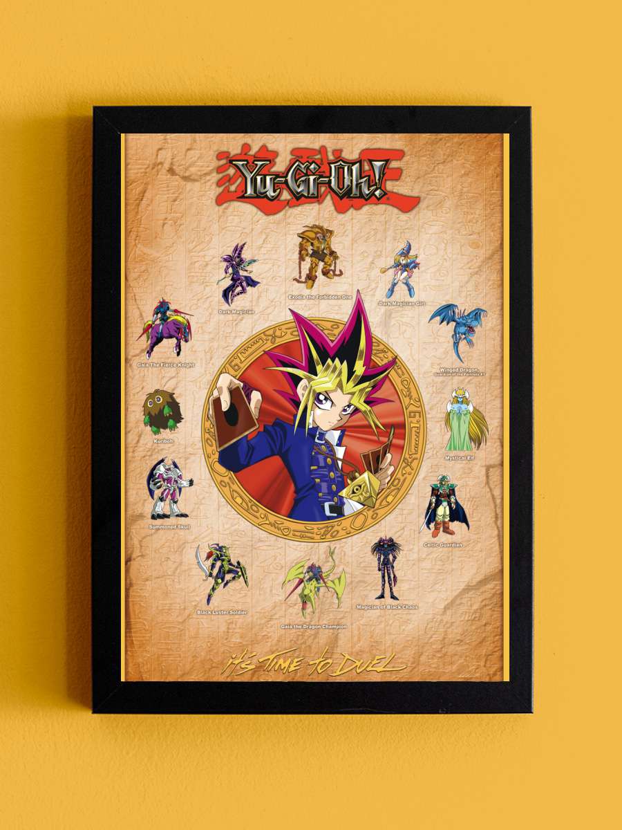 Yu-Gi-Oh! - Yami Yuigi Anime Poster Tablo Siyah Çerçeveli Yüksek Kalite Anime Duvar Tablo