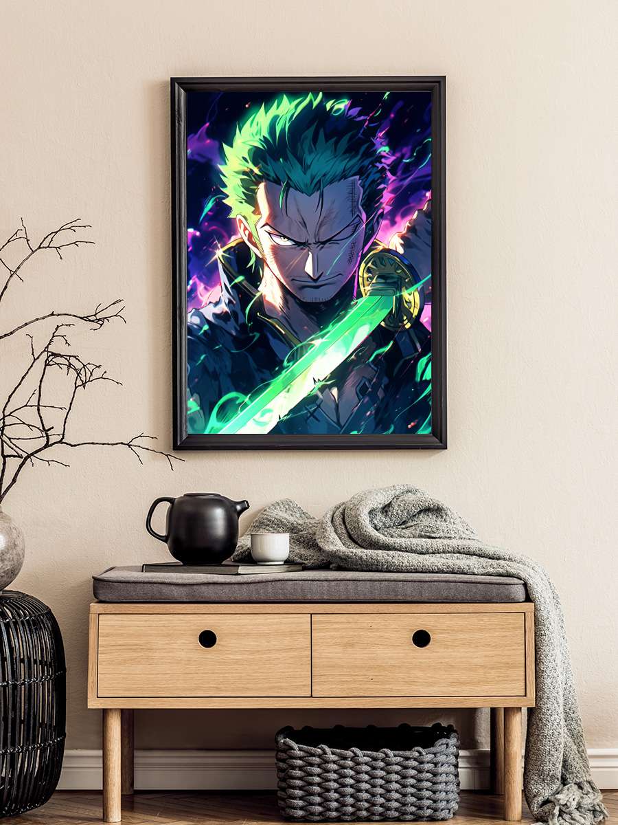 Knight Anime Poster Tablo Siyah Çerçeveli Yüksek Kalite Anime Duvar Tablo