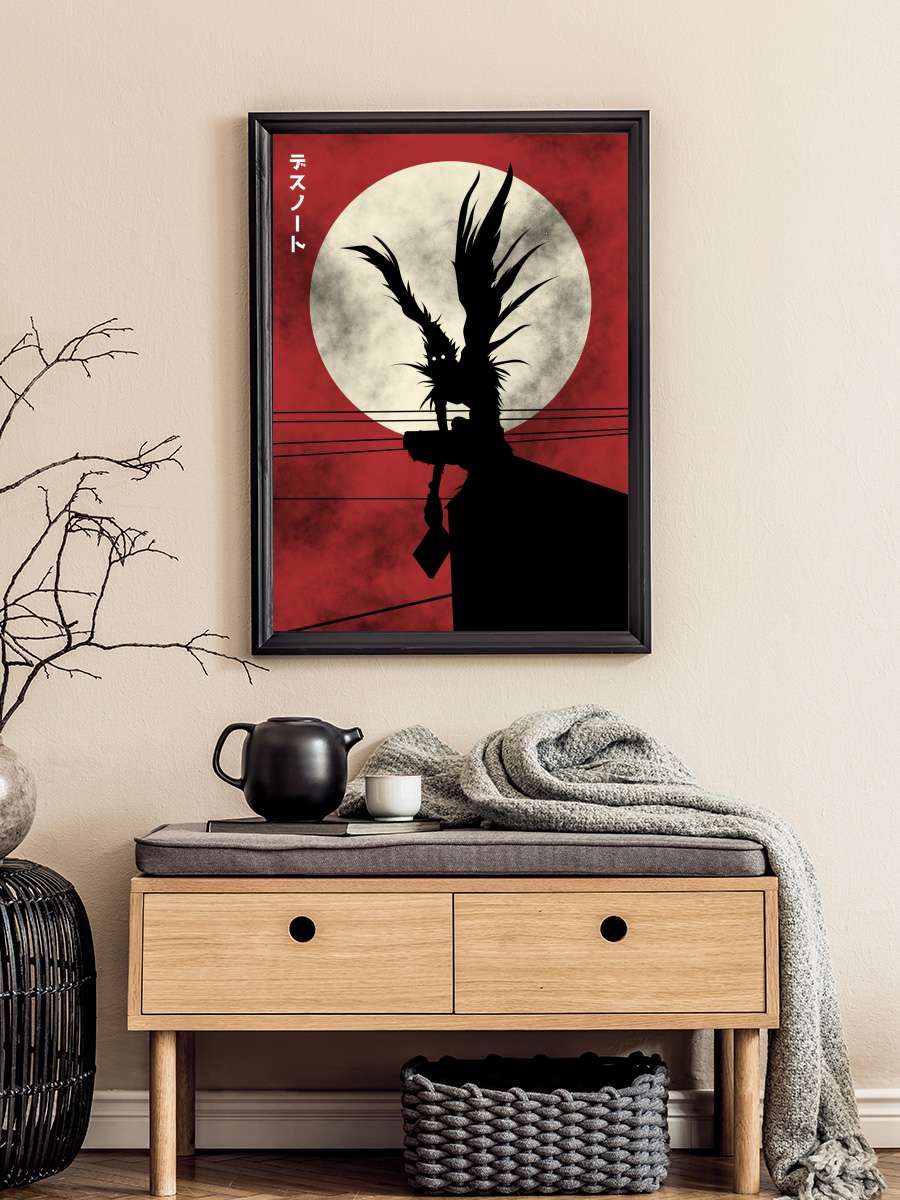 Shinigami Anime Poster Tablo Siyah Çerçeveli Yüksek Kalite Anime Duvar Tablo