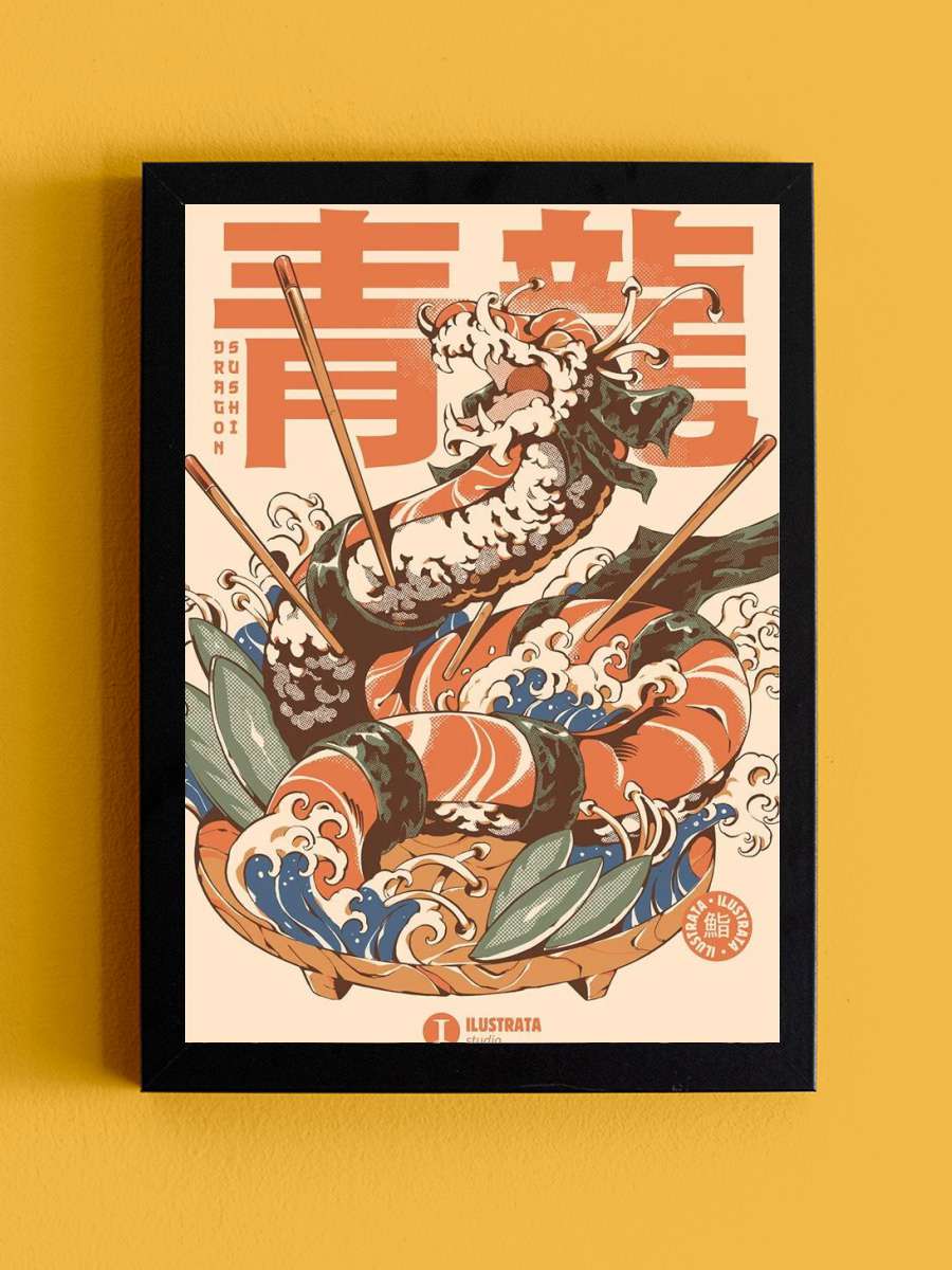 Ilustrata - Dragon Sushi Anime Poster Tablo Siyah Çerçeveli Yüksek Kalite Anime Duvar Tablo