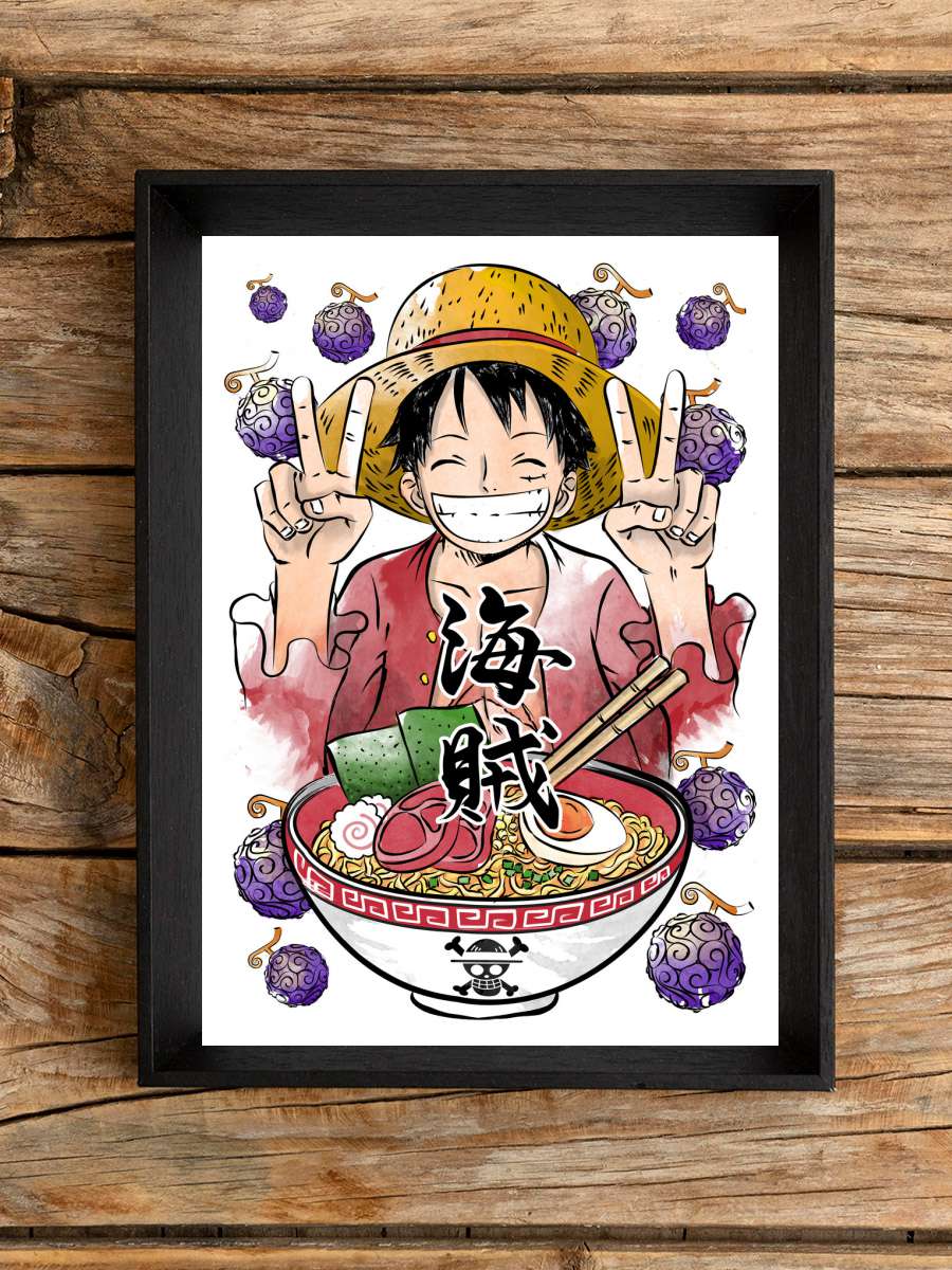 Pirate ramen Anime Poster Tablo Siyah Çerçeveli Yüksek Kalite Anime Duvar Tablo