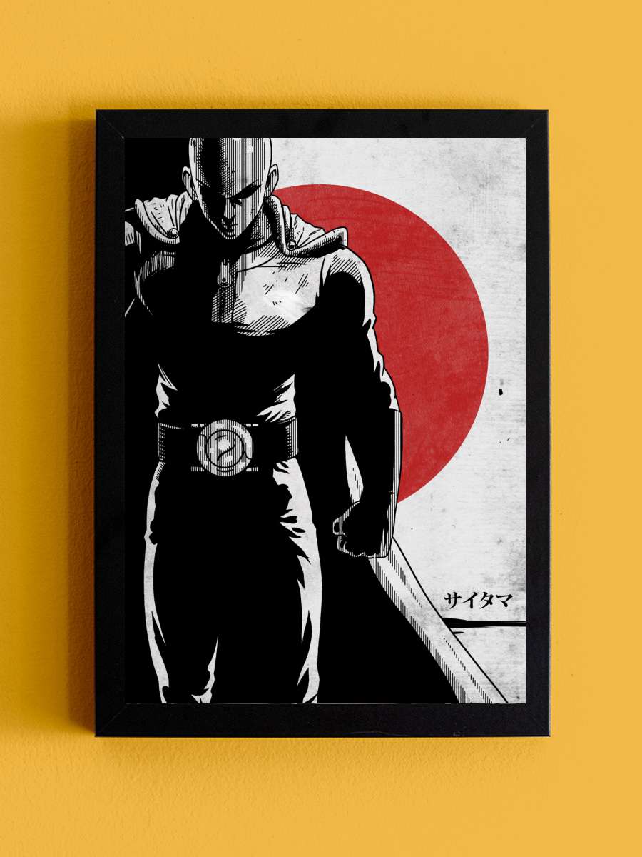 Bald Hero Anime Poster Tablo Siyah Çerçeveli Yüksek Kalite Anime Duvar Tablo