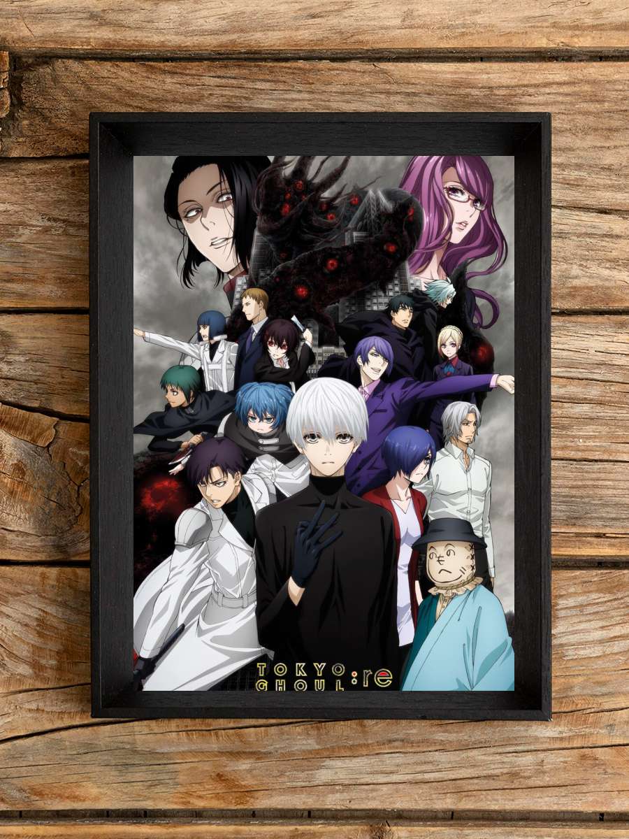 Tokyo Ghoul: RE - Key Art 3 Anime Poster Tablo Siyah Çerçeveli Yüksek Kalite Anime Duvar Tablo