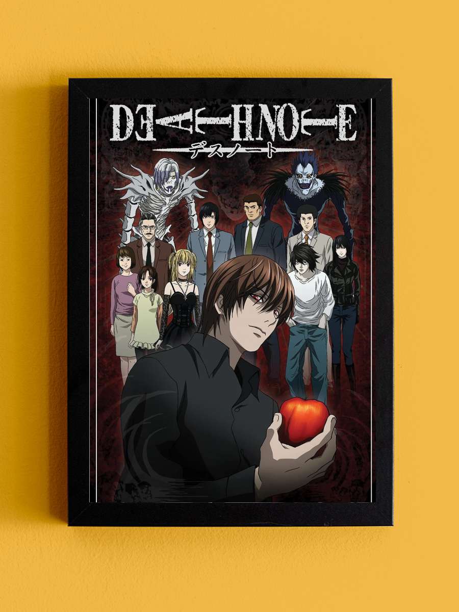 Death Note - Fate Connects Us Anime Poster Tablo Siyah Çerçeveli Yüksek Kalite Anime Duvar Tablo