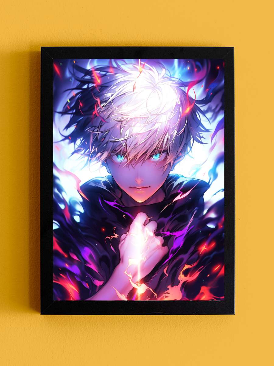 Ghost Anime Poster Tablo Siyah Çerçeveli Yüksek Kalite Anime Duvar Tablo