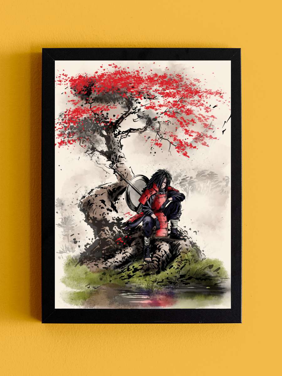 Ghost of the Uchiha Anime Poster Tablo Siyah Çerçeveli Yüksek Kalite Anime Duvar Tablo