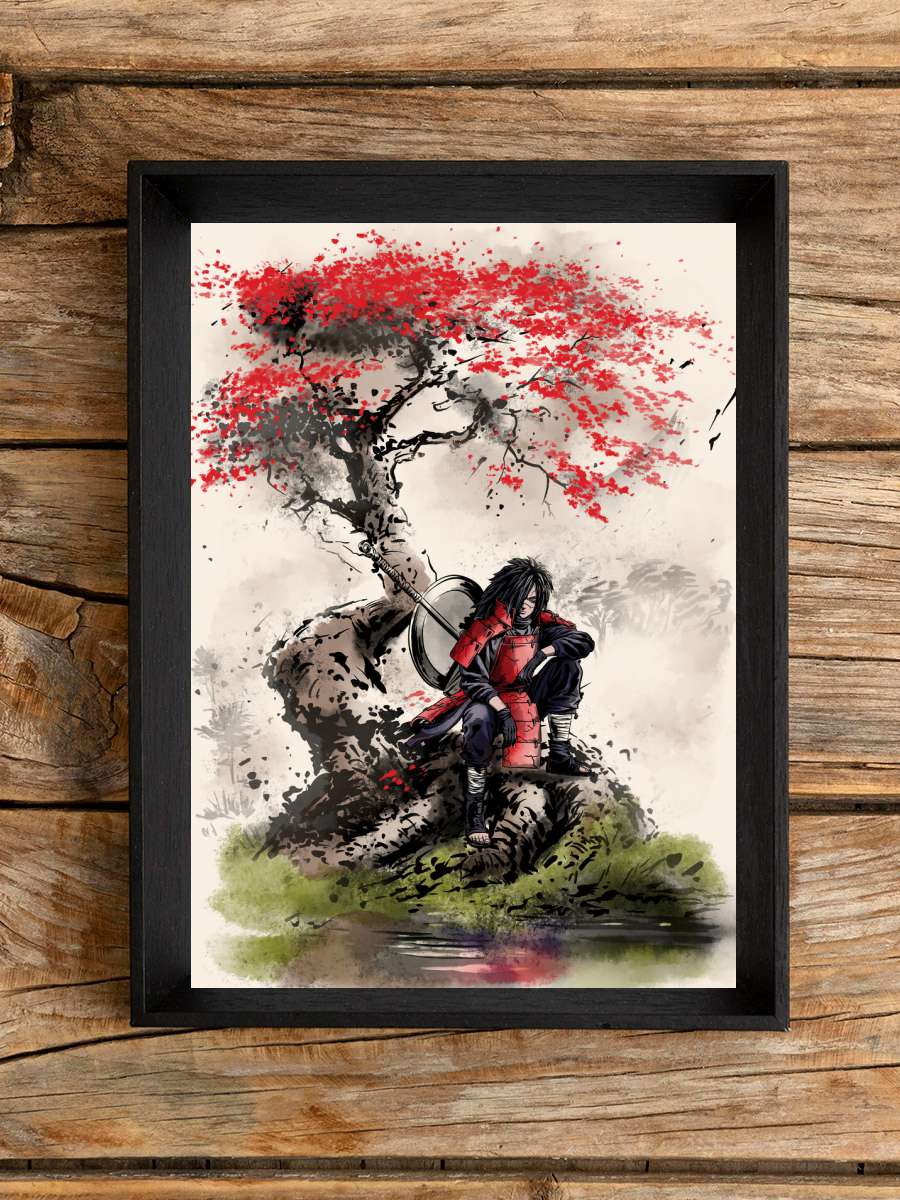 Ghost of the Uchiha Anime Poster Tablo Siyah Çerçeveli Yüksek Kalite Anime Duvar Tablo