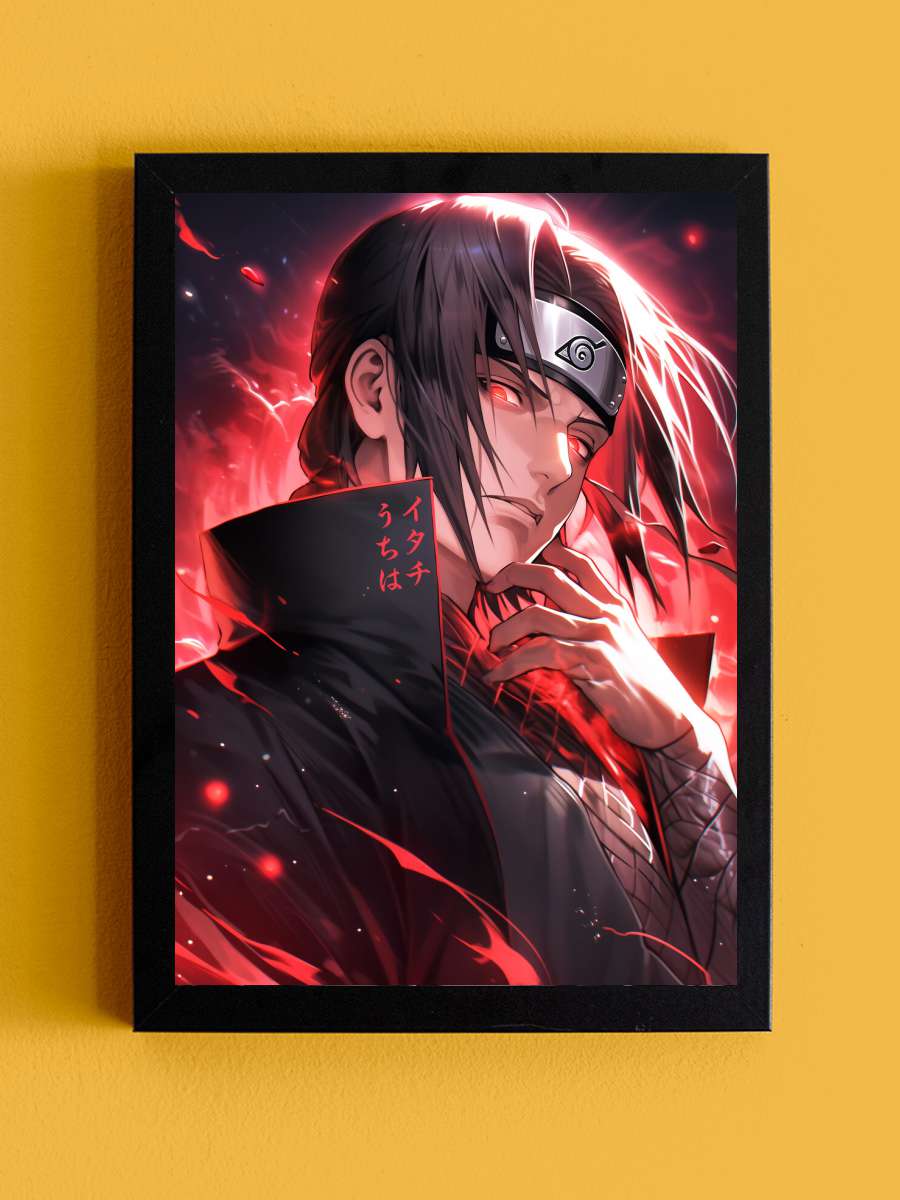 Red Eyes Anime Poster Tablo Siyah Çerçeveli Yüksek Kalite Anime Duvar Tablo