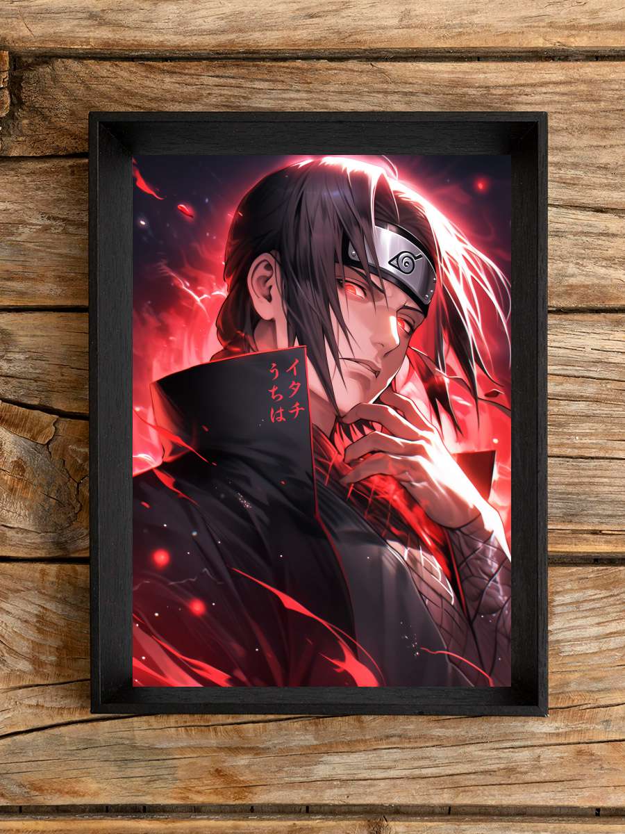 Red Eyes Anime Poster Tablo Siyah Çerçeveli Yüksek Kalite Anime Duvar Tablo