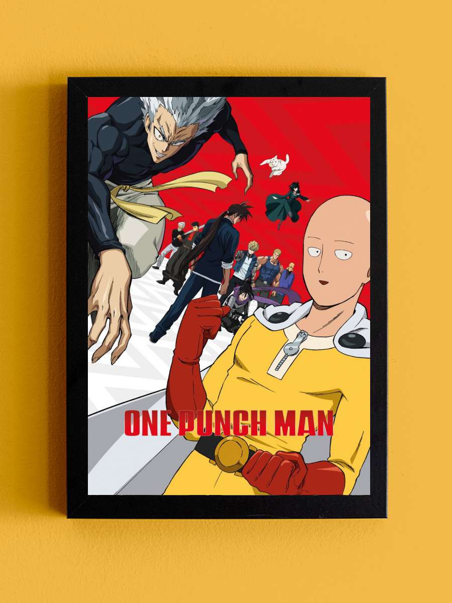 One Punch Man - Season 2 Anime Poster Tablo Siyah Çerçeveli Yüksek Kalite Anime Duvar Tablo