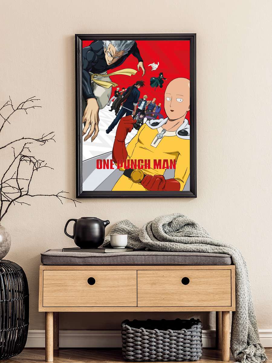 One Punch Man - Season 2 Anime Poster Tablo Siyah Çerçeveli Yüksek Kalite Anime Duvar Tablo