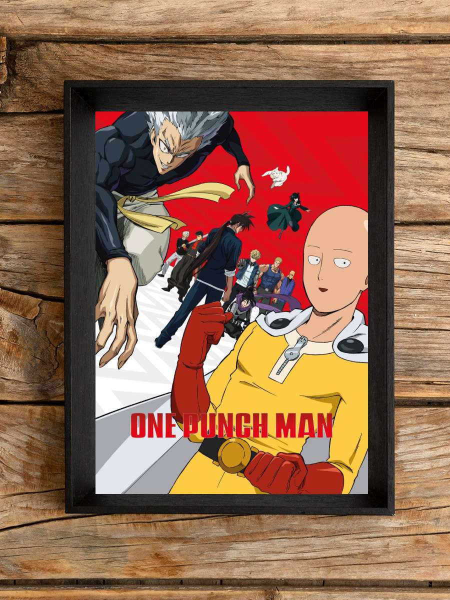 One Punch Man - Season 2 Anime Poster Tablo Siyah Çerçeveli Yüksek Kalite Anime Duvar Tablo