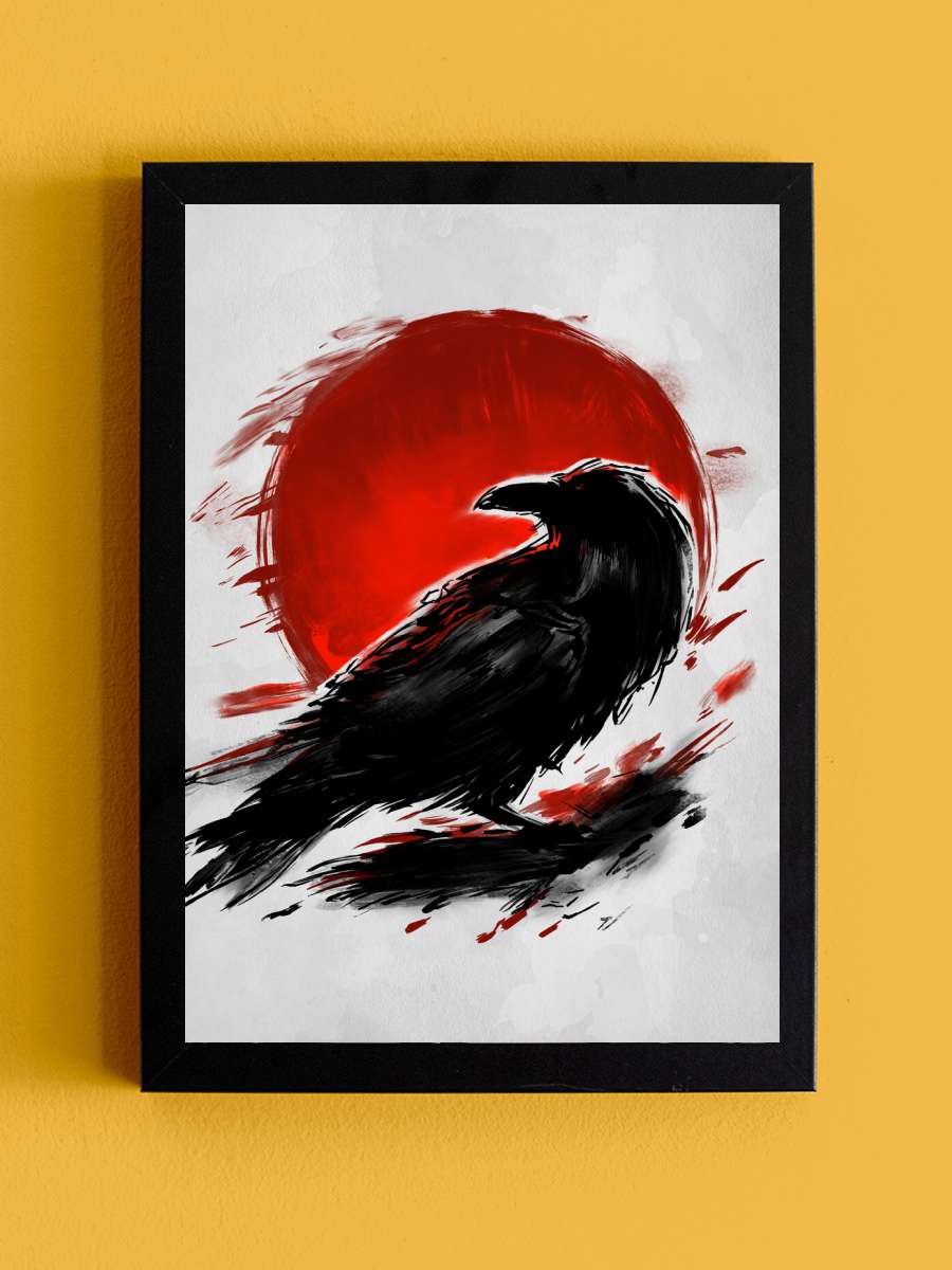 Raven under the sun Anime Poster Tablo Siyah Çerçeveli Yüksek Kalite Anime Duvar Tablo