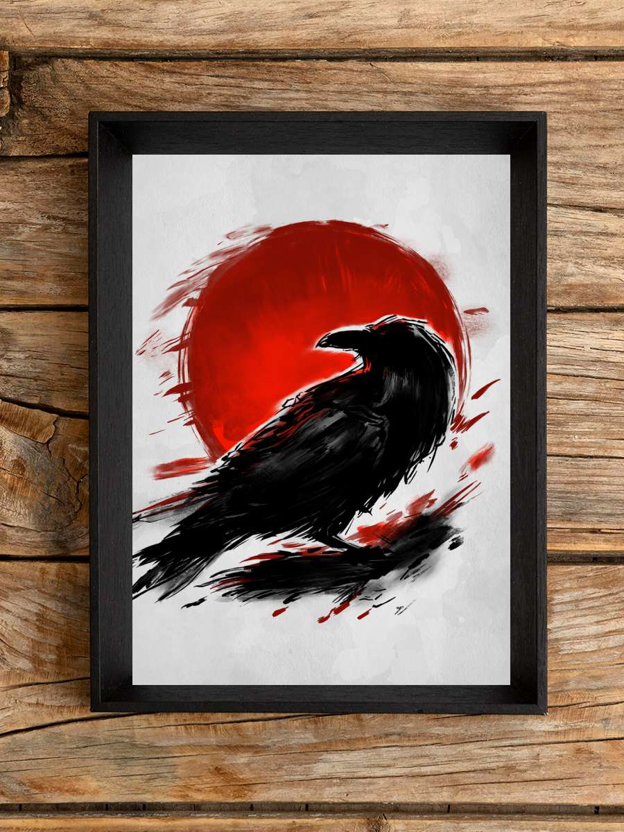 Raven under the sun Anime Poster Tablo Siyah Çerçeveli Yüksek Kalite Anime Duvar Tablo