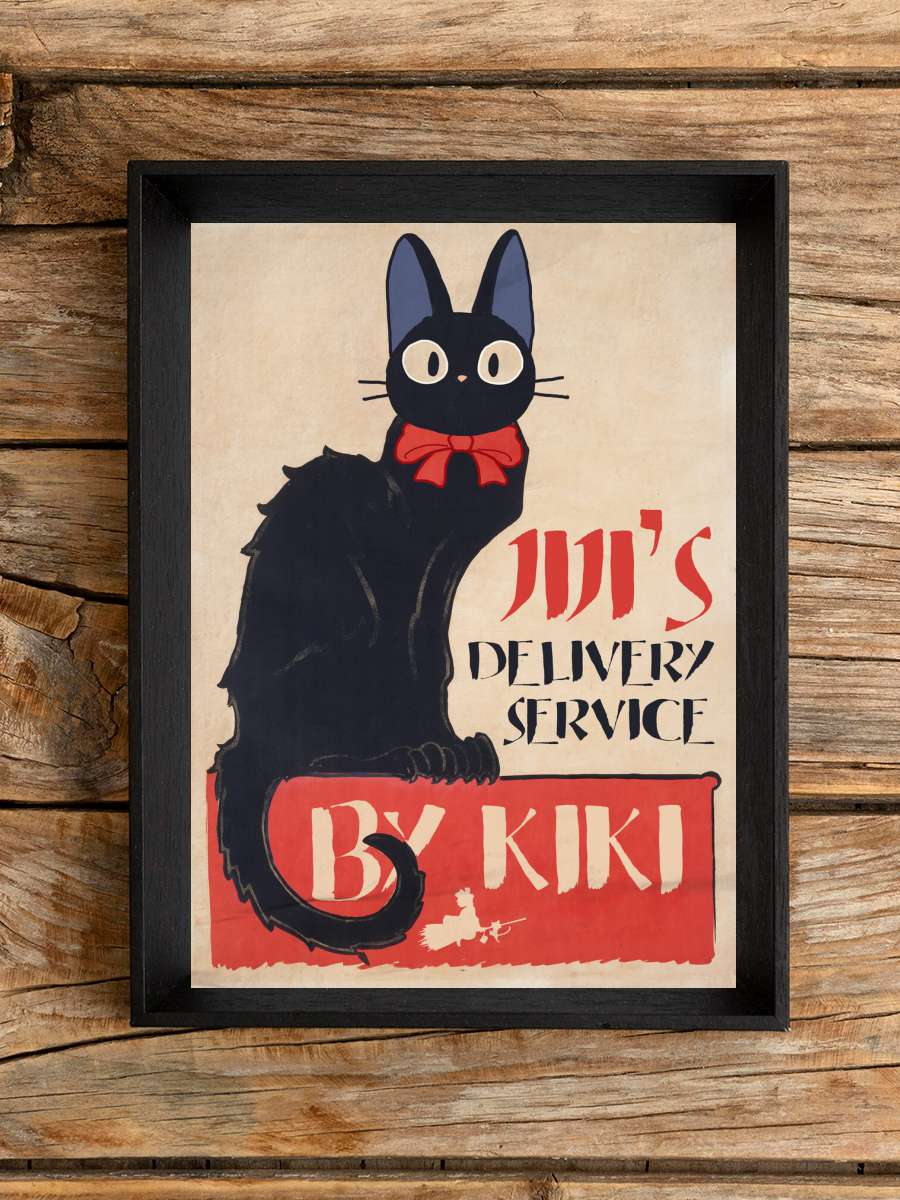 Jiji Anime Poster Tablo Siyah Çerçeveli Yüksek Kalite Anime Duvar Tablo