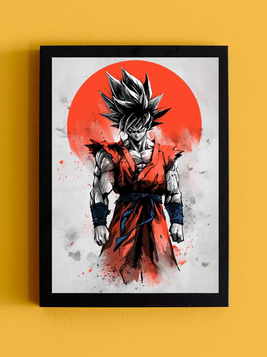 Powerful Warrior Anime Poster Tablo Siyah Çerçeveli Yüksek Kalite Anime Duvar Tablo