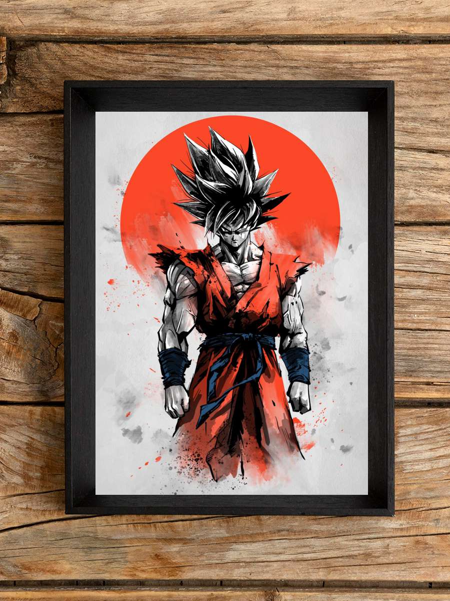 Powerful Warrior Anime Poster Tablo Siyah Çerçeveli Yüksek Kalite Anime Duvar Tablo