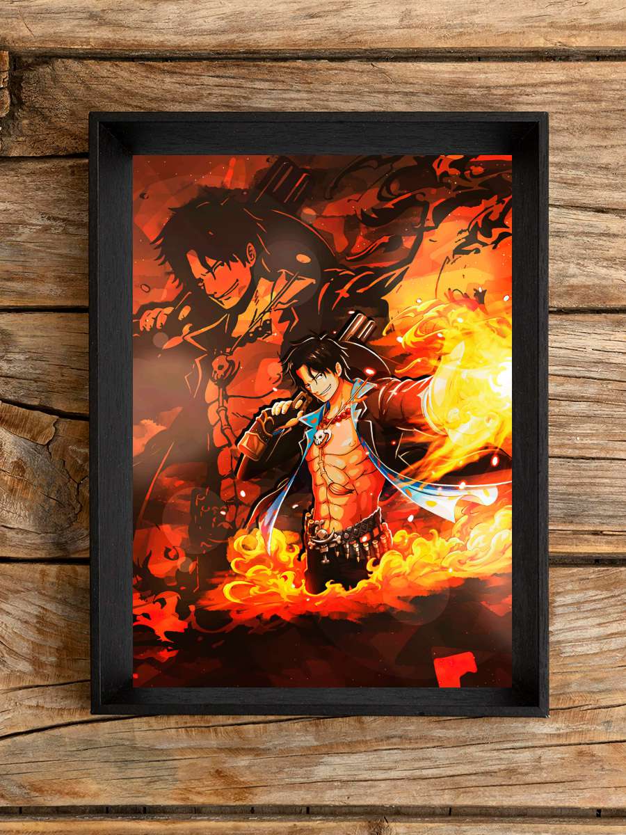 one piece Anime Poster Tablo Siyah Çerçeveli Yüksek Kalite Anime Duvar Tablo