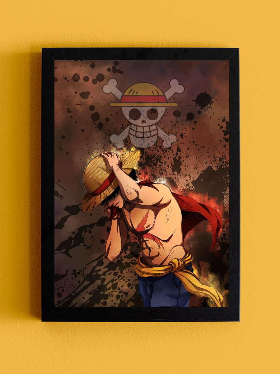 one piece Anime Poster Tablo Siyah Çerçeveli Yüksek Kalite Anime Duvar Tablo