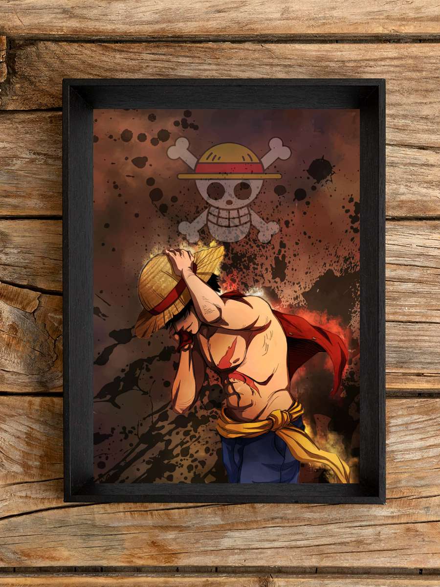 one piece Anime Poster Tablo Siyah Çerçeveli Yüksek Kalite Anime Duvar Tablo