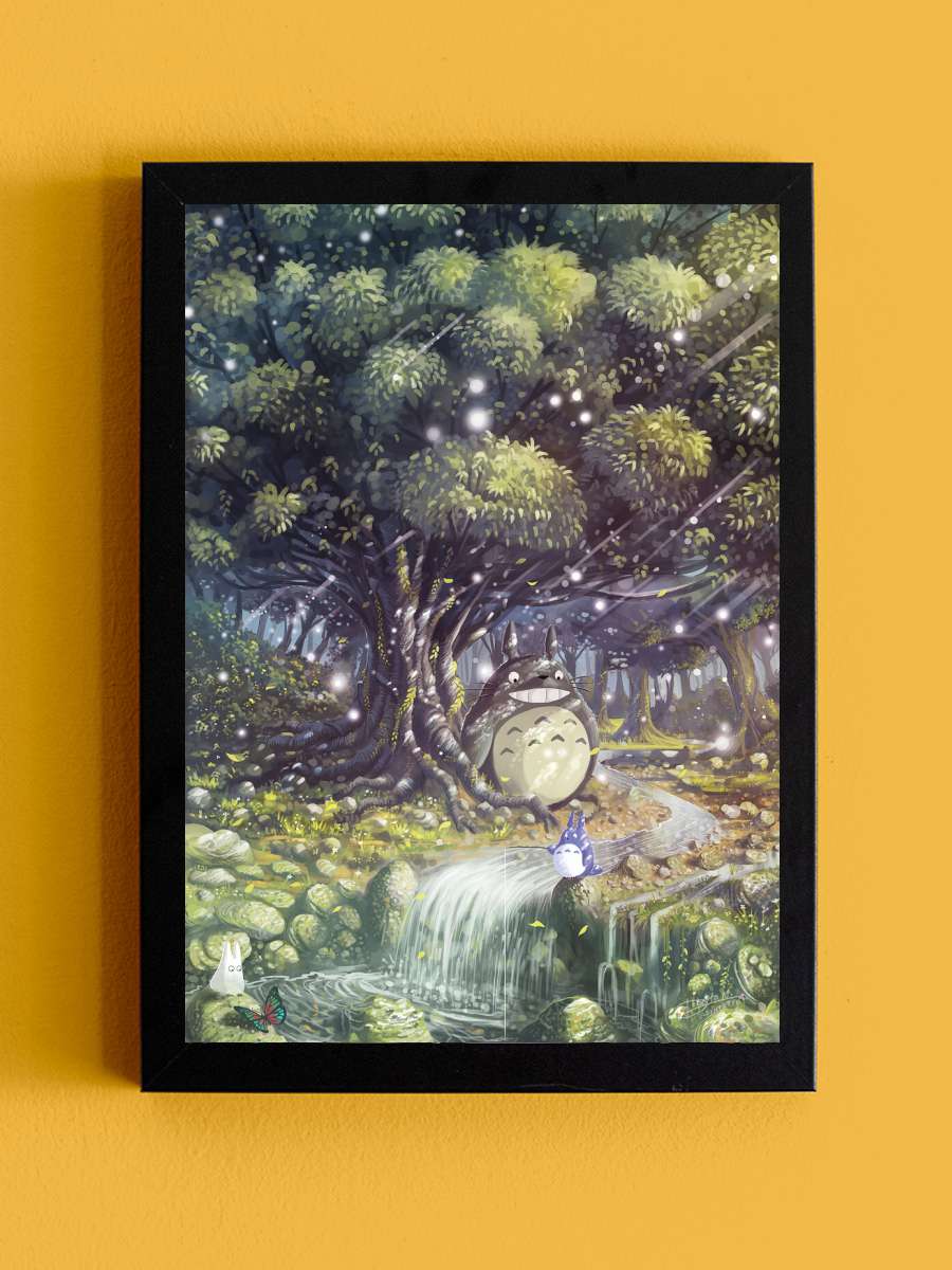 Magical green paradise Anime Poster Tablo Siyah Çerçeveli Yüksek Kalite Anime Duvar Tablo