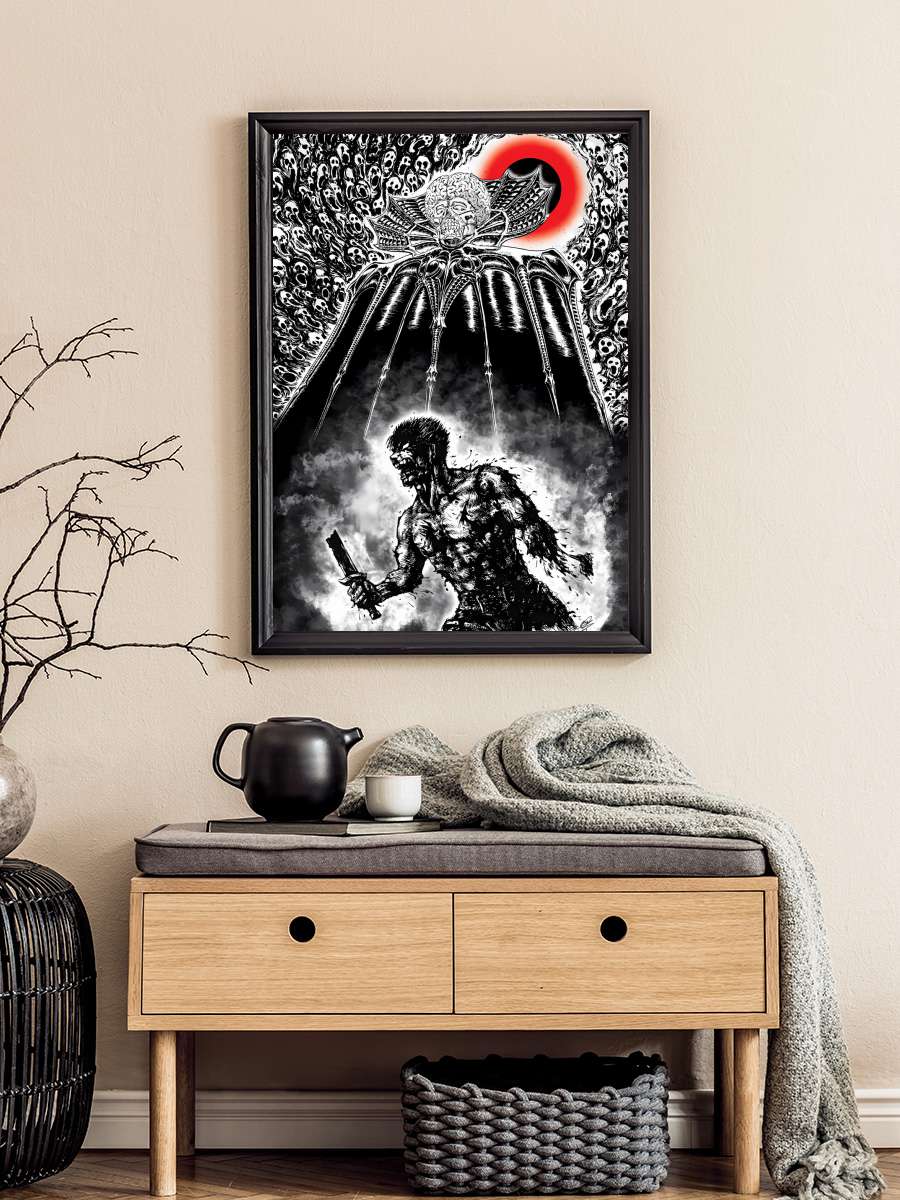 Void and Guts Anime Poster Tablo Siyah Çerçeveli Yüksek Kalite Anime Duvar Tablo