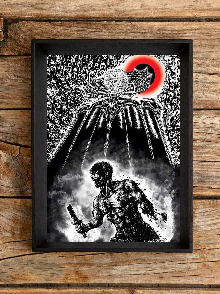 Void and Guts Anime Poster Tablo Siyah Çerçeveli Yüksek Kalite Anime Duvar Tablo